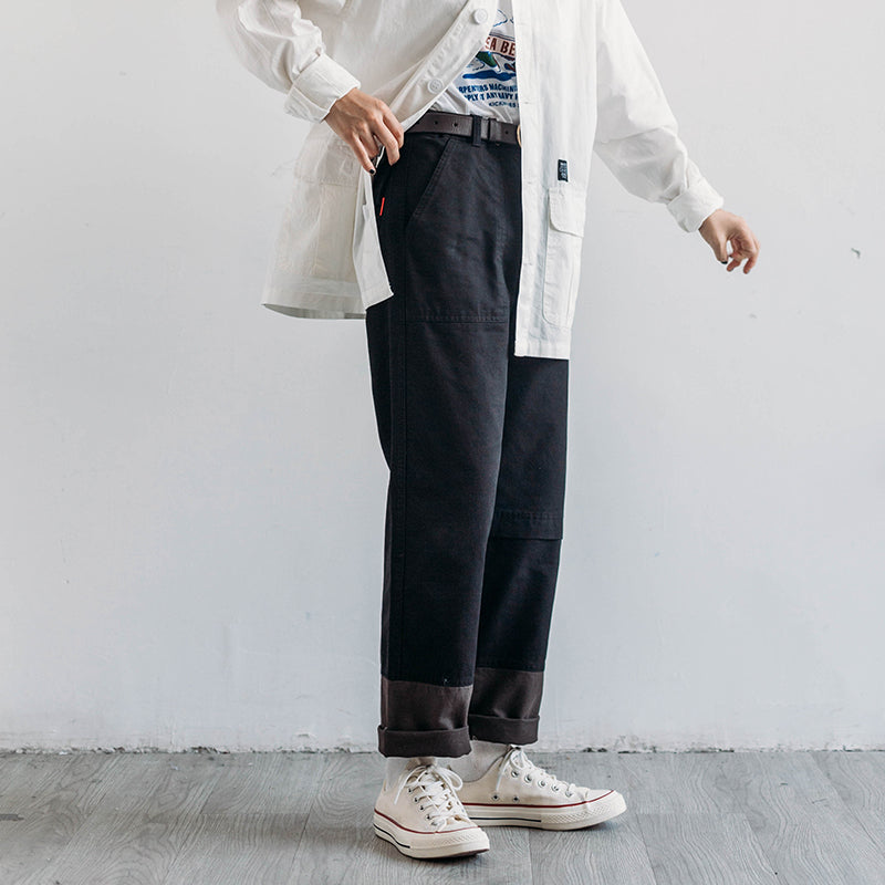 Retro Loose Straight-leg Pants
