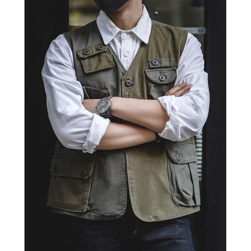 Japanese Retro Multi-pocket Tool Vest