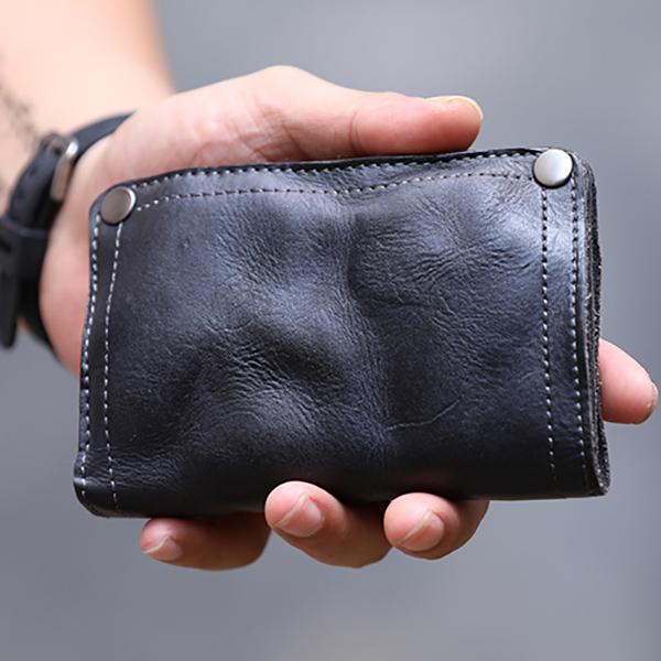 Vintage Italian Distressed Bifold Men's Western Wallet