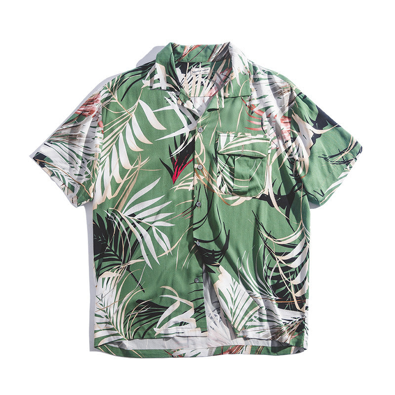 Retro Beach Hawaiian Short Sleeve Shirt