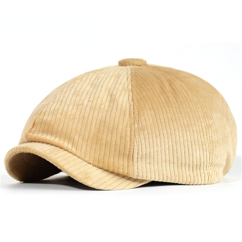 Men's Vintage Warm Corduroy Octagonal Hat