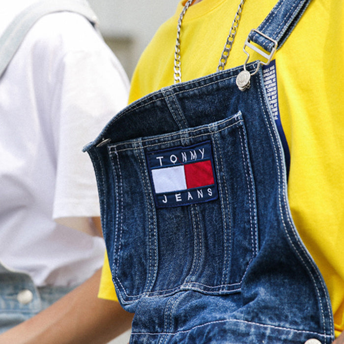 Men's Loose Denim Jumpsuit
