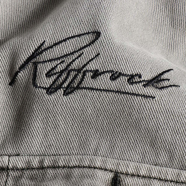 American Retro Washed Distressed Casual Cargo Jacket