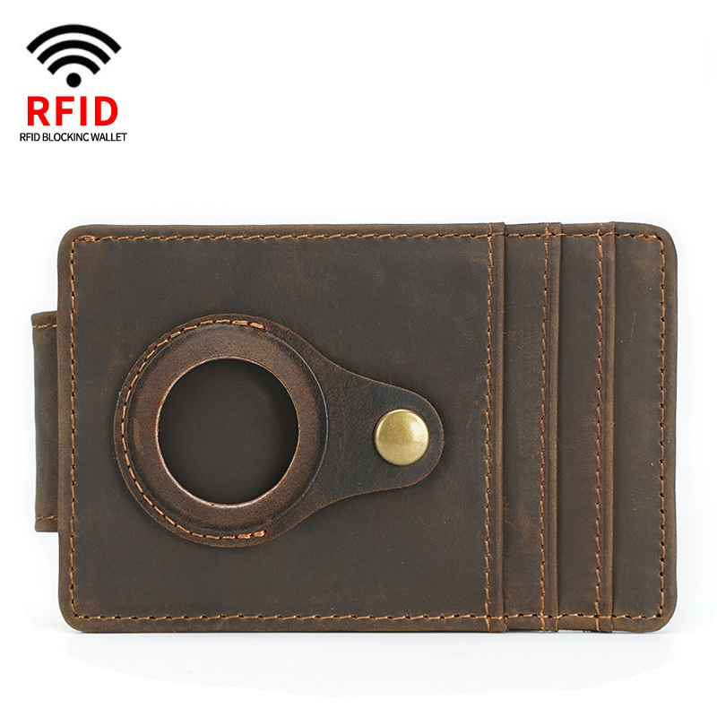 Front Pocket Wallet with Built-in Case Holder for AirTag