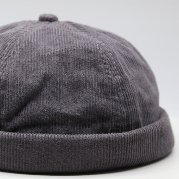 Japanese Vintage Corduroy Brimless Hat Sailor Melon Cap