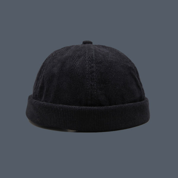 Japanese Vintage Corduroy Brimless Hat Sailor Melon Cap