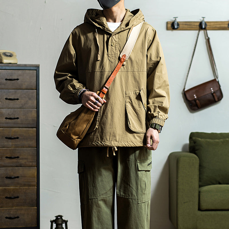 Navy Deck Suit Hooded Jacket