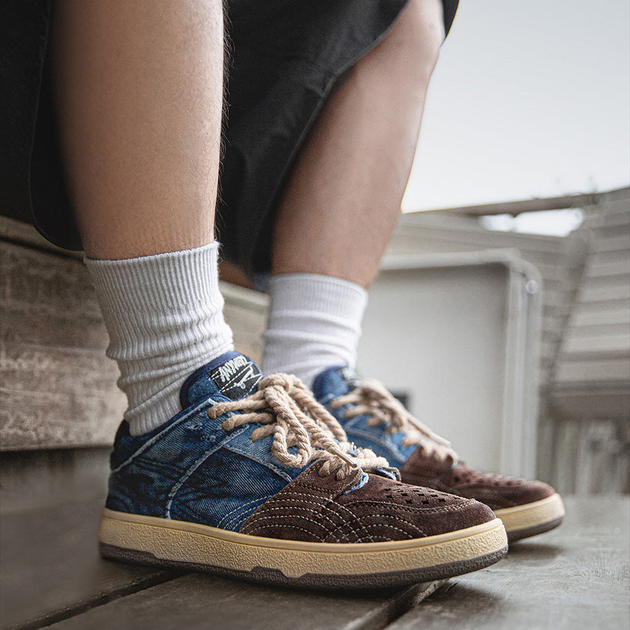 Vintage Denim Sneakers For Men and Women