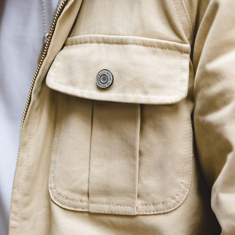 Men's Retro Multiple Pockets Safari Cargo Tanker Jacket
