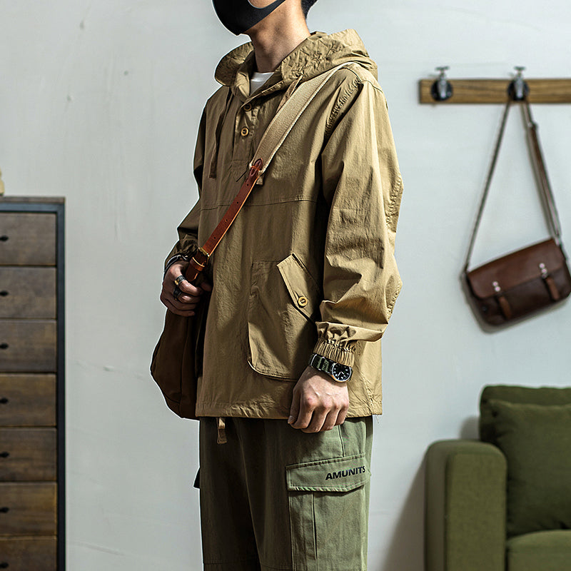 Navy Deck Suit Hooded Jacket