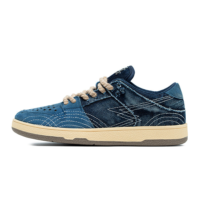 Vintage Denim Sneakers For Men and Women