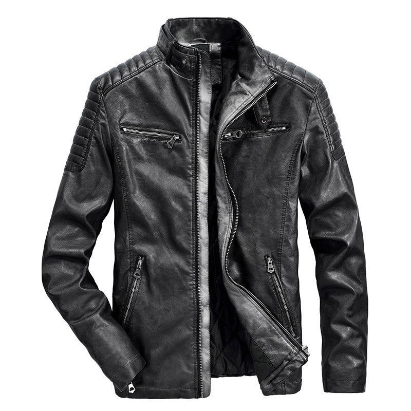 Men's Vintage Zip Western Leather Jacket