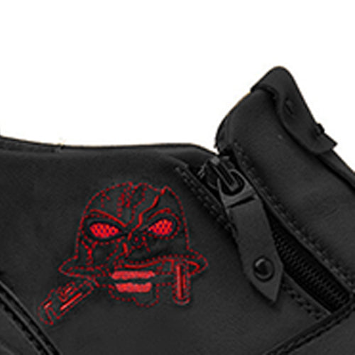Men Leather Skull Zipper Casual Western Boots
