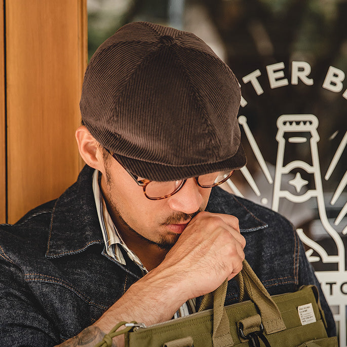 Vintage Classic Corduroy Newsboy Cap