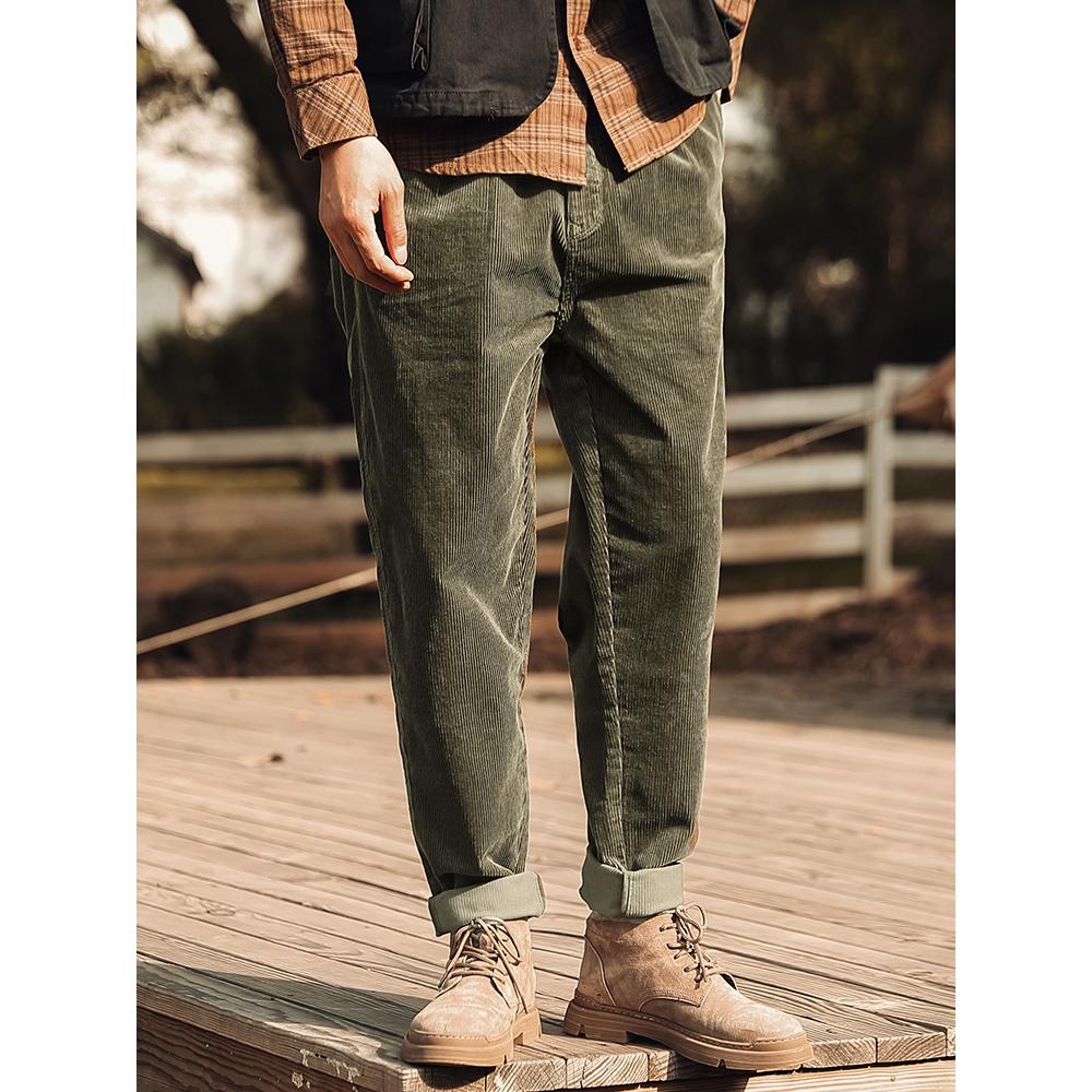 Men's American Retro Casual Slim Corduroy Pants