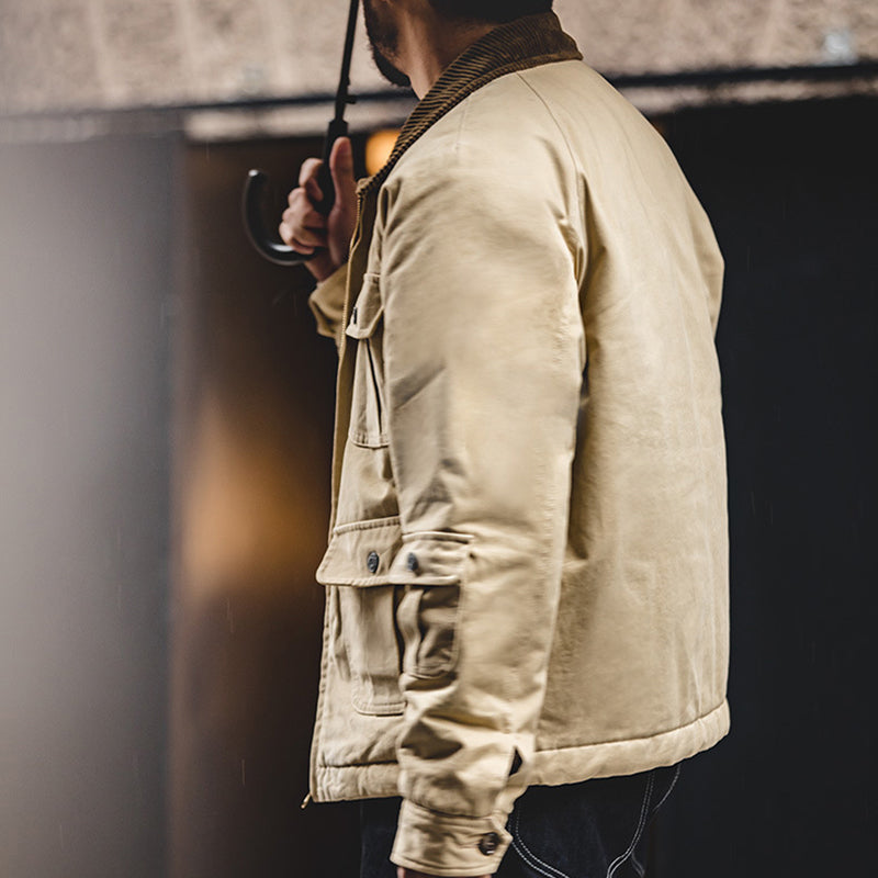 Men's Retro Multiple Pockets Safari Cargo Tanker Jacket