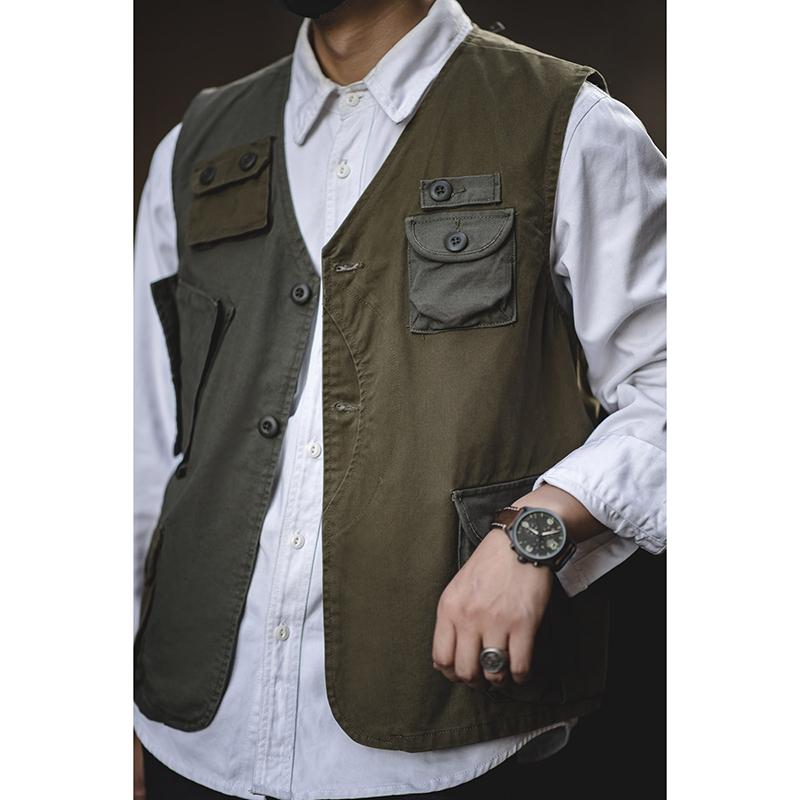 Japanese Retro Multi-pocket Tool Vest