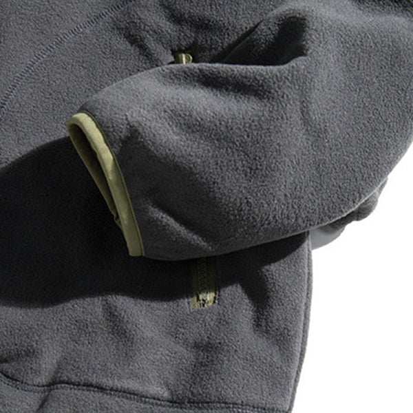 Retro Loose Color Block Men's Jacket