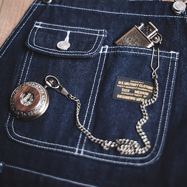 Men's Vintage Straight Denim Overalls