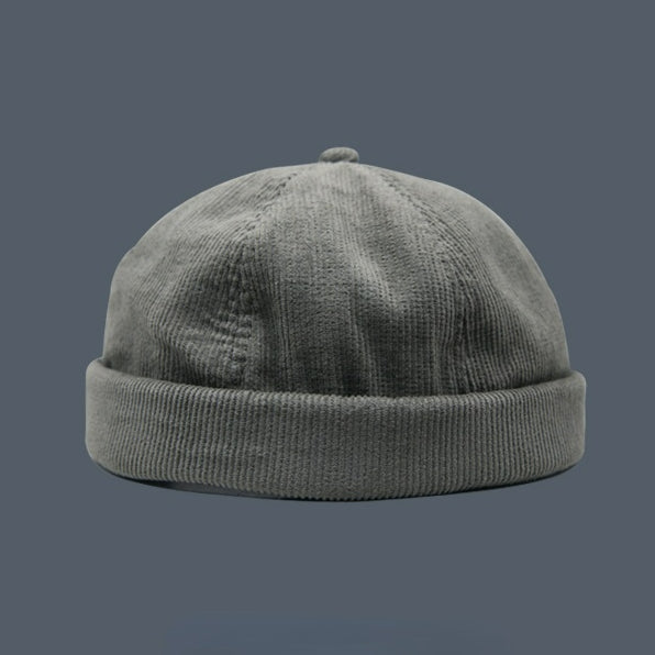 Japanese Vintage Corduroy Brimless Hat Sailor Melon Cap
