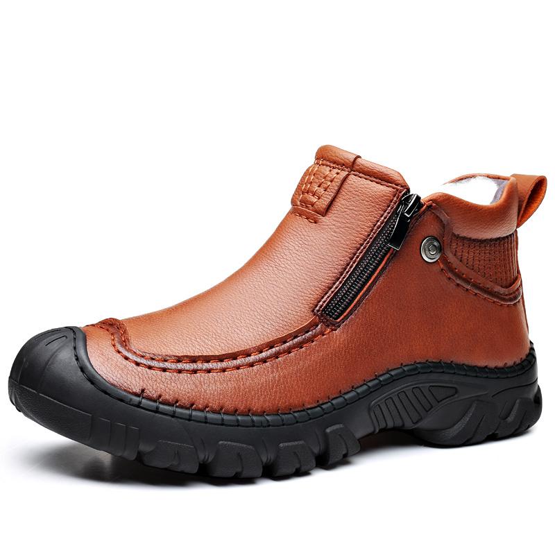 Winter Soft-Soled Warm Cotton Leather Shoes