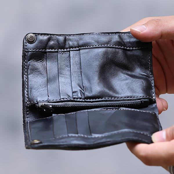 Vintage Italian Distressed Bifold Men's Western Wallet