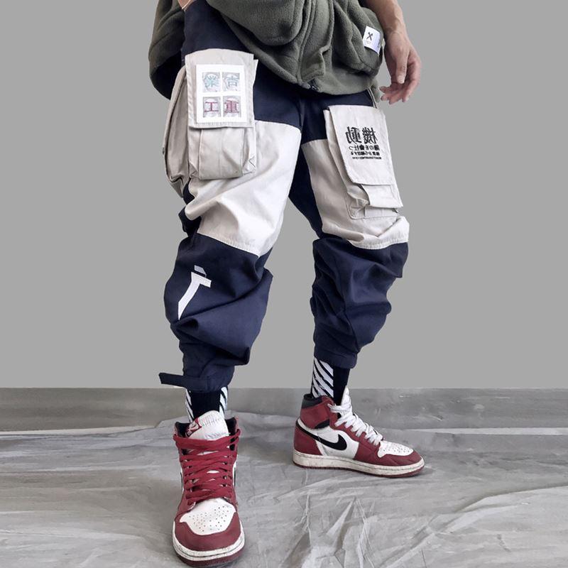 Pockets  Letter Embroidery  Cargo Pants